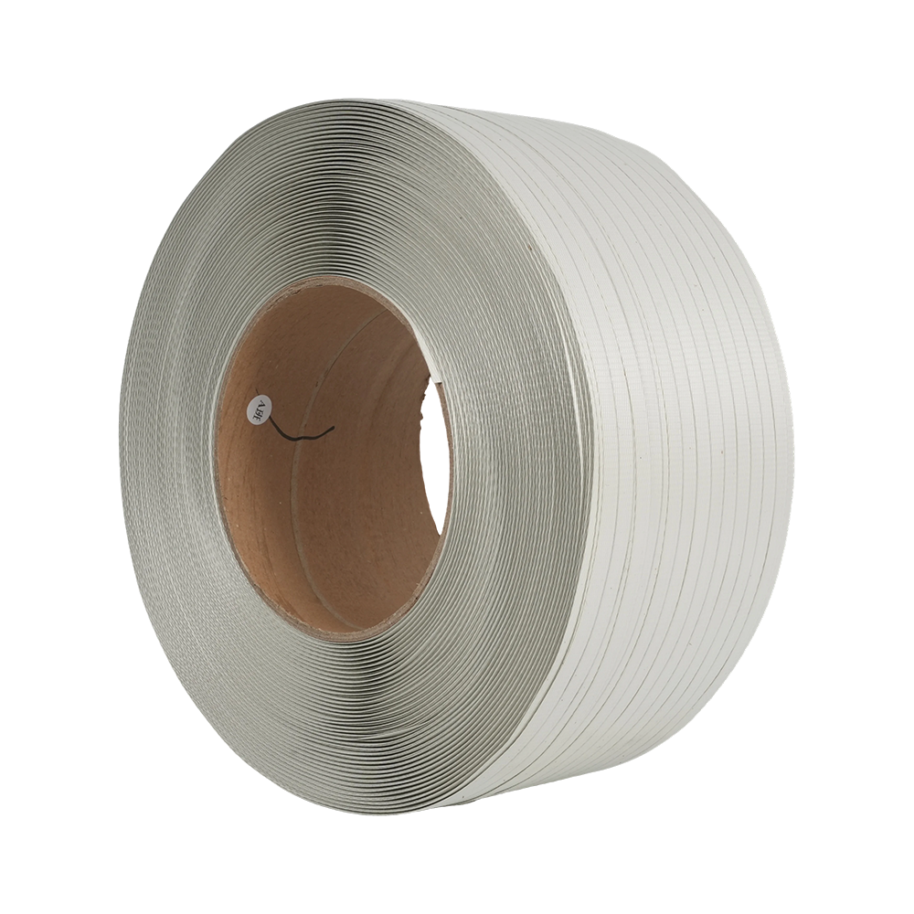 Cinta de sujeción de plástico blanca, banda de sujeción manual de PP